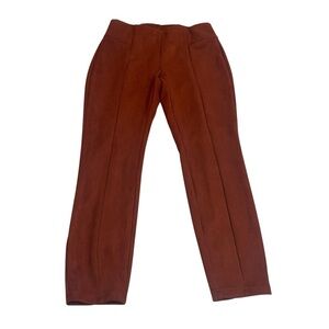 Versona Faux Suede Leggings Pants Burnt Henna Rust Orange Women’s Size Small